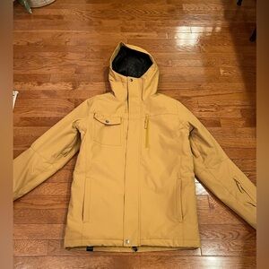 Yellow Hooded Winter Jacket